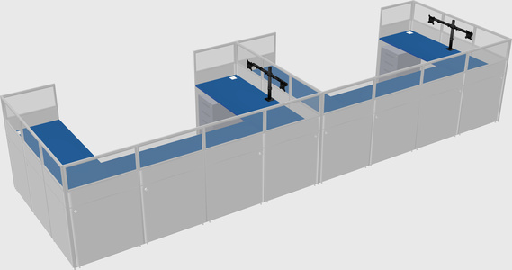 Cabine en u