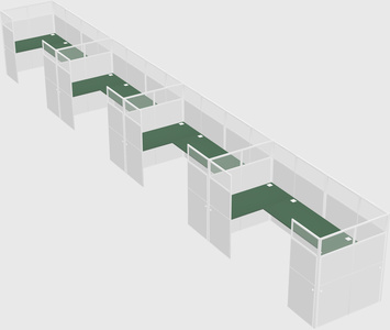 U-shaped cubicle