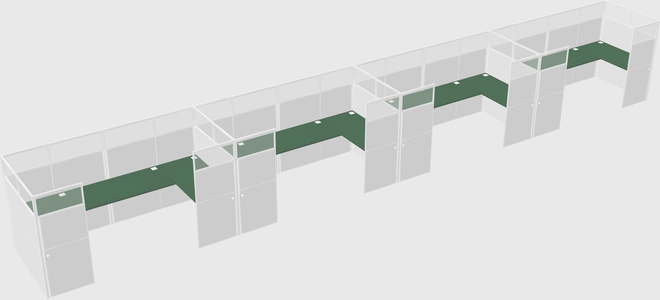 U-shaped cubicle