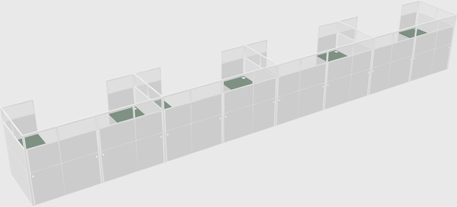 U-shaped cubicle