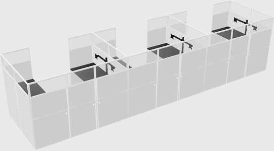 U-shaped cubicle