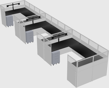 U-shaped cubicle