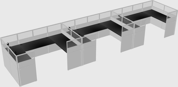 U-shaped cubicle
