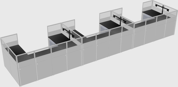 U-shaped cubicle