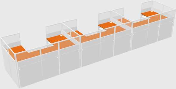 Cabine en u