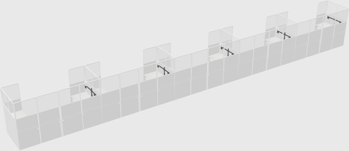 U-shaped cubicle