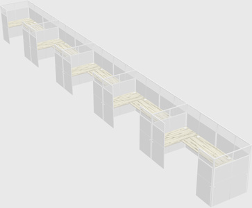 U-shaped cubicle