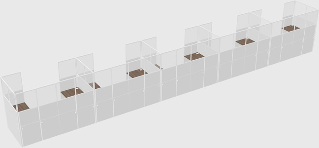 U-shaped cubicle