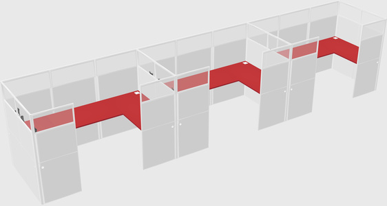 U-shaped cubicle