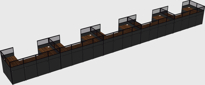 U-shaped cubicle