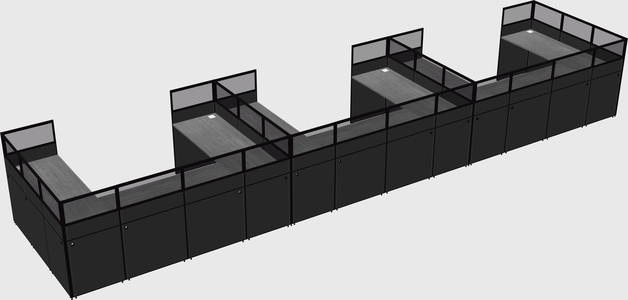 U-shaped cubicle