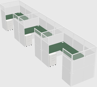 U-shaped cubicle