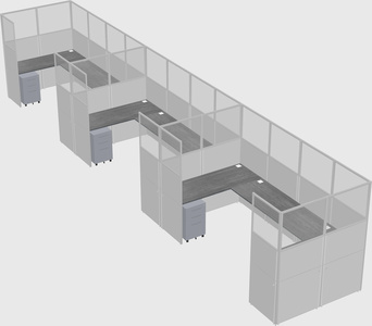 U-shaped cubicle