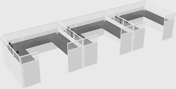 U-shaped cubicle