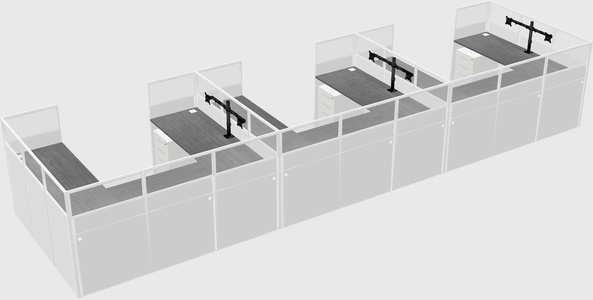 U-shaped cubicle