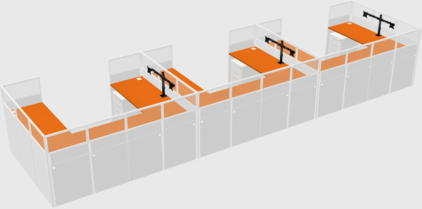 Cabine en u