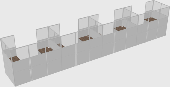 U-shaped cubicle
