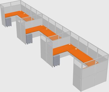 U-shaped cubicle