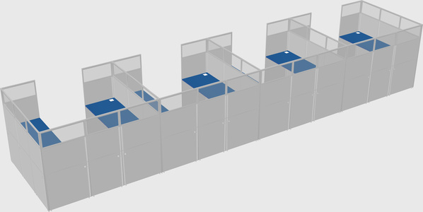 U-shaped cubicle