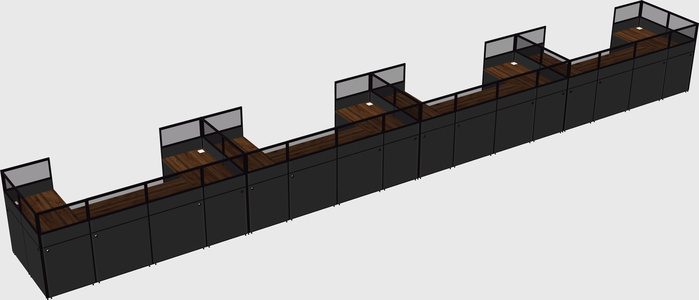 Cabine en u