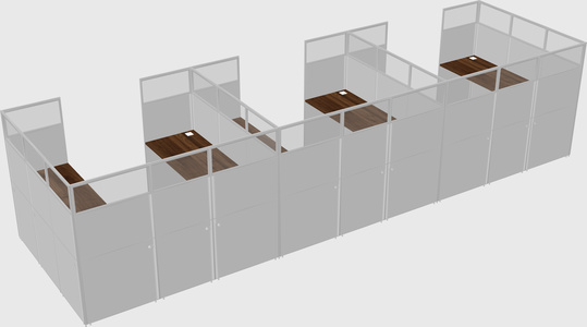 Cabine en u