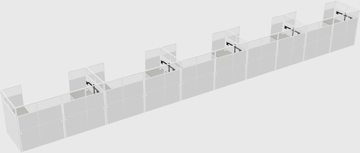 Cabine en u