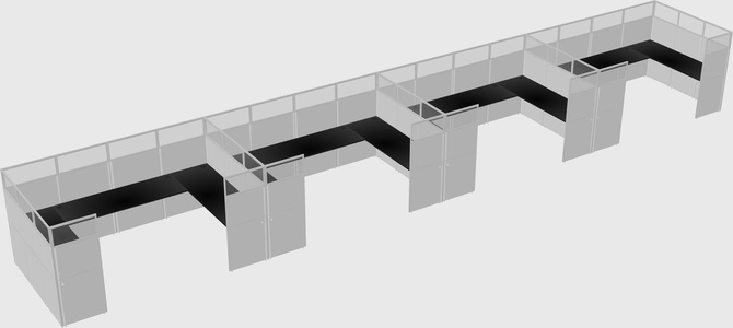 U-shaped cubicle