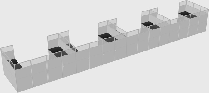 U-shaped cubicle