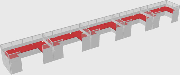 U-shaped cubicle