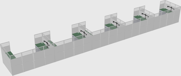 U-shaped cubicle
