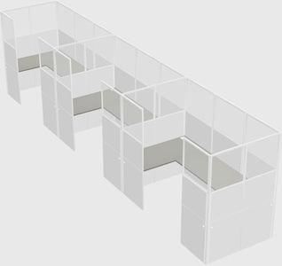 U-shaped cubicle