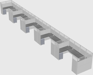 U-shaped cubicle