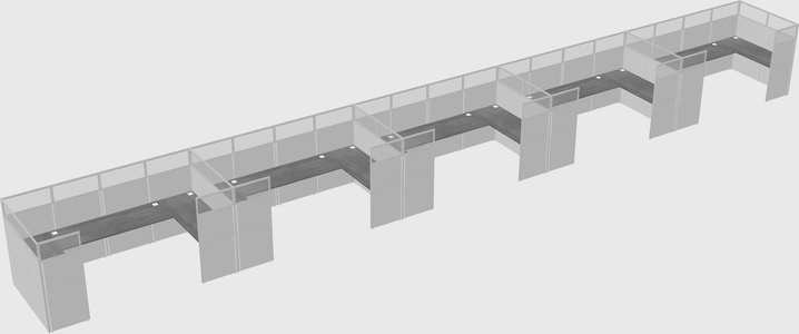 U-shaped cubicle