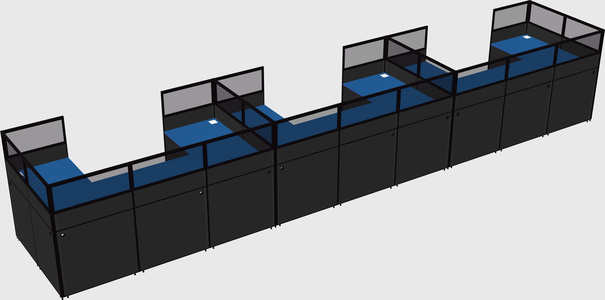 U-shaped cubicle