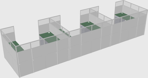 U-shaped cubicle