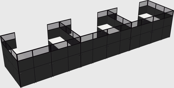 U-shaped cubicle
