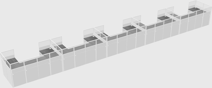 U-shaped cubicle