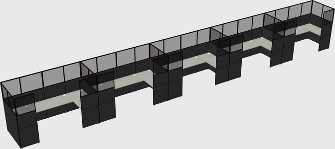 U-shaped cubicle