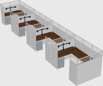 U-shaped cubicle
