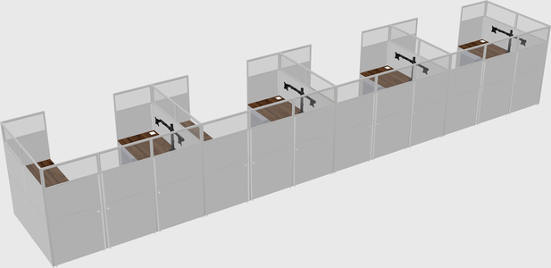 U-shaped cubicle