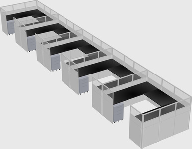U-shaped cubicle