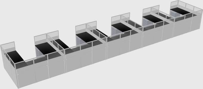U-shaped cubicle