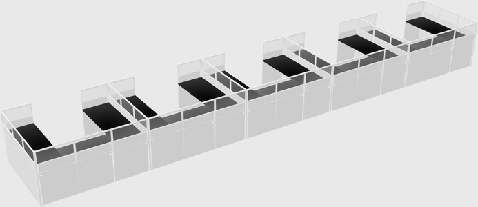 U-shaped cubicle