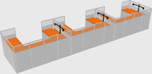 Cabine en u