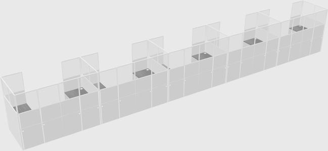 U-shaped cubicle
