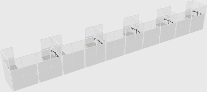 U-shaped cubicle