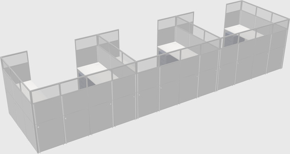 U-shaped cubicle