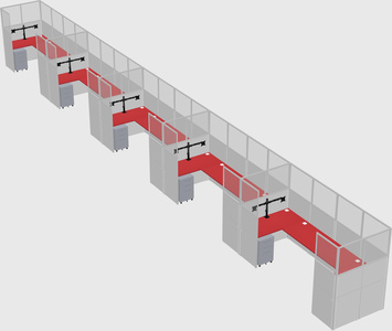 U-shaped cubicle