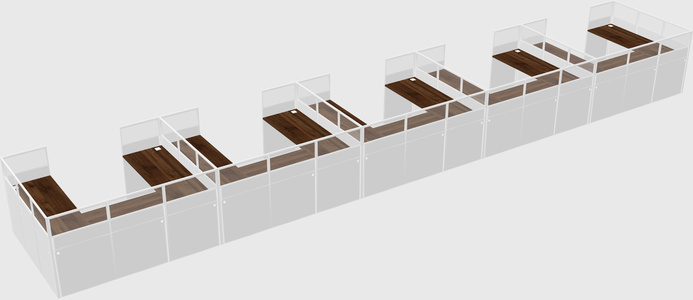 U-shaped cubicle