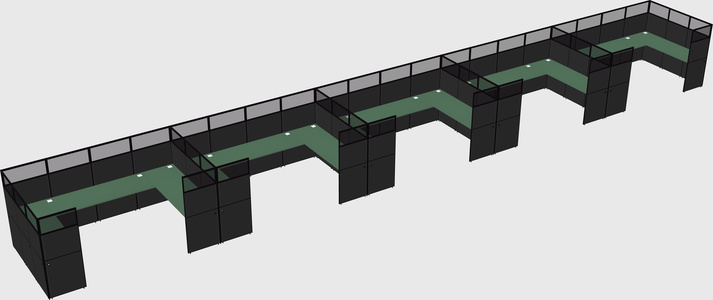 U-shaped cubicle